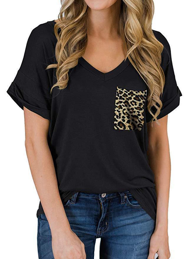 Cotton elastic basic T-shirt