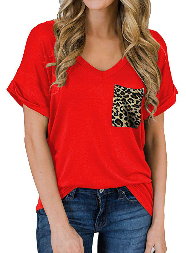 Cotton elastic basic T-shirt