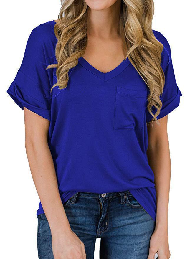 Cotton elastic basic T-shirt