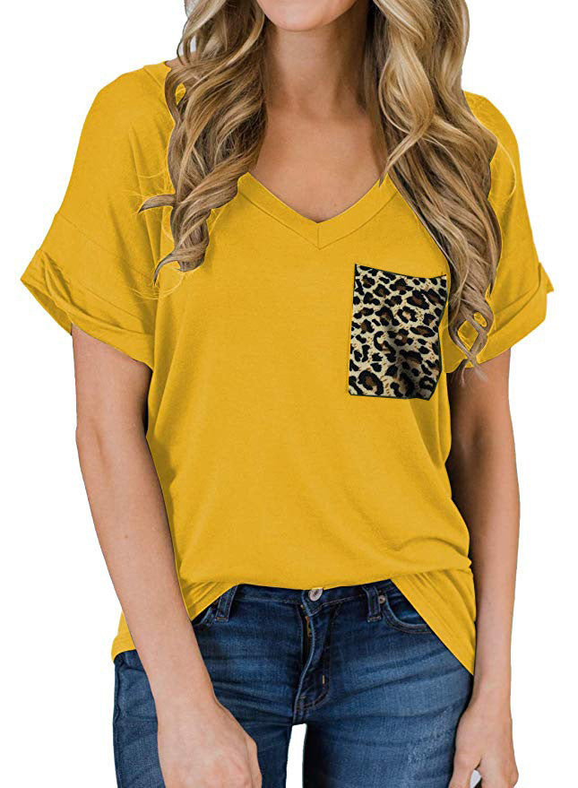Cotton elastic basic T-shirt