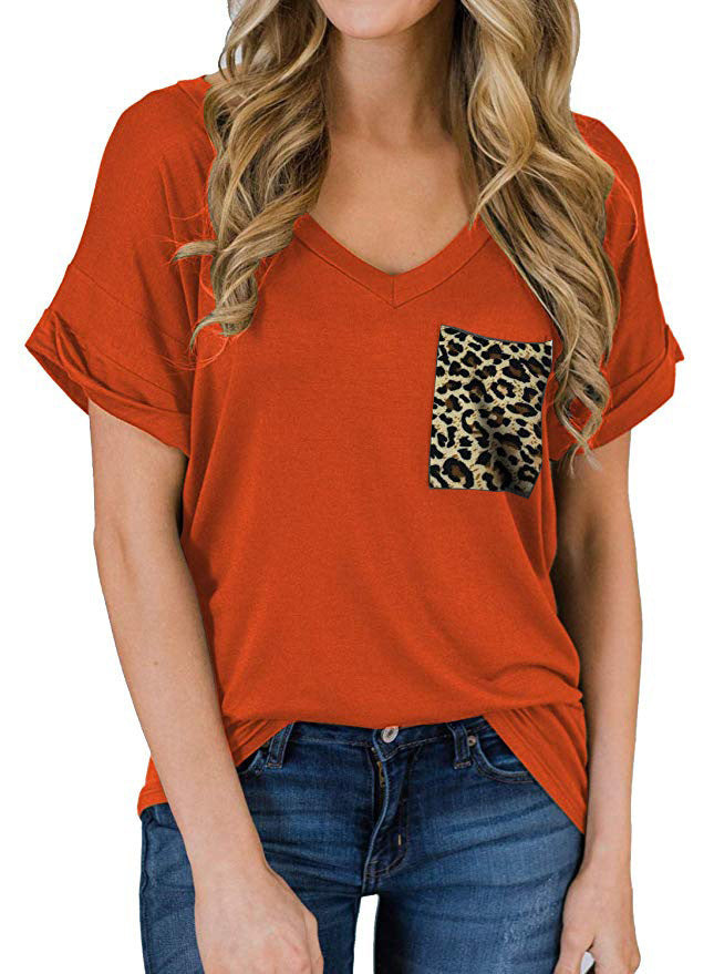 Cotton elastic basic T-shirt