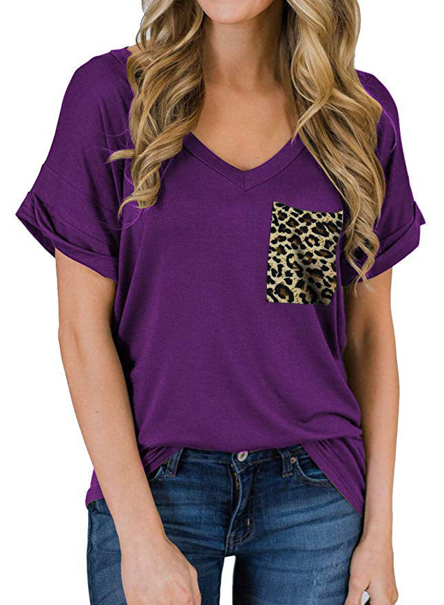 Cotton elastic basic T-shirt
