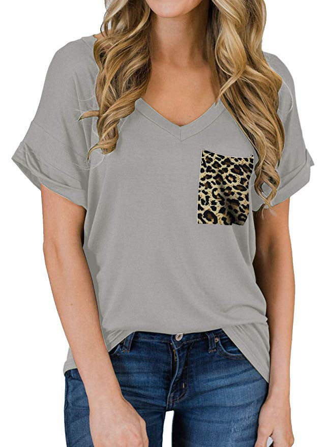 Cotton elastic basic T-shirt